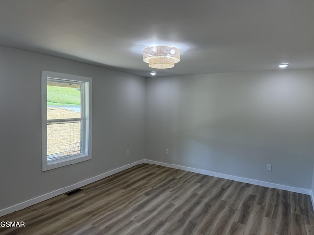1607 Tranquility Ridge Rd, Newport, TN 37821 - empty room featuring dark wood-type flooring and recessed lighting