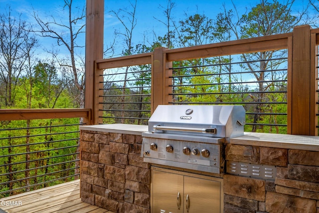 view of patio / terrace with area for grilling