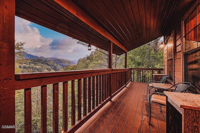 1730 Red Fox Ridge Way, Sevierville, TN 37862 - wooden terrace featuring a mountain view