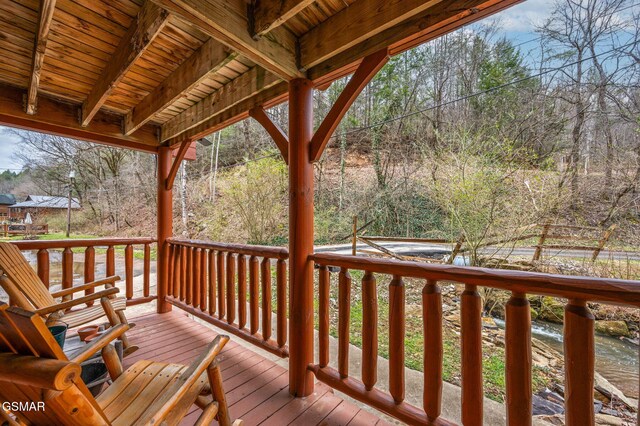 331 Caney Creek Rd, Pigeon Forge, TN 37863 - view of wooden terrace