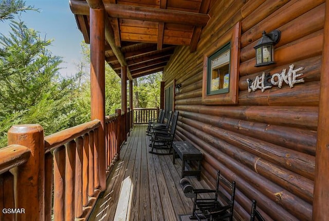 view of wooden terrace