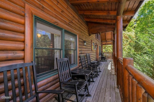 view of wooden terrace