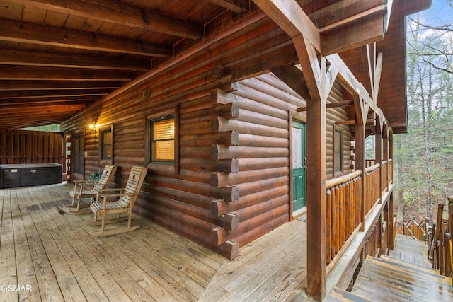 view of wooden terrace