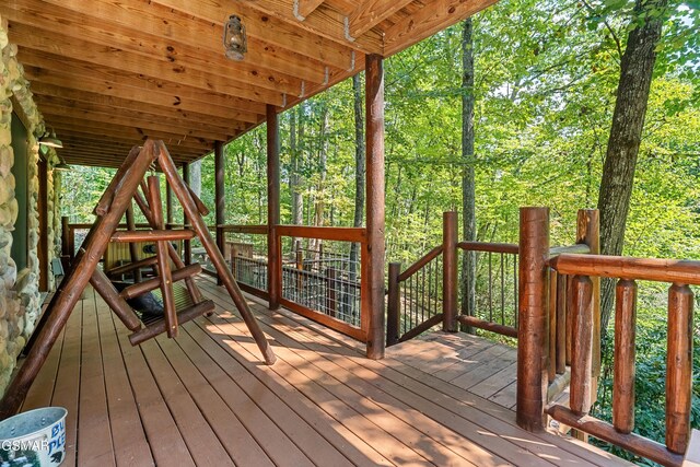 view of wooden terrace