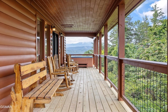 1830 Blue Tick Way, Sevierville, TN 37876 - wooden deck featuring a mountain view