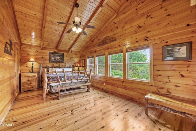 1830 Blue Tick Way, Sevierville, TN 37876 - bedroom with wooden walls, light wood-style floors, and wood ceiling