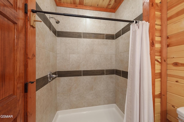 bathroom featuring walk in shower