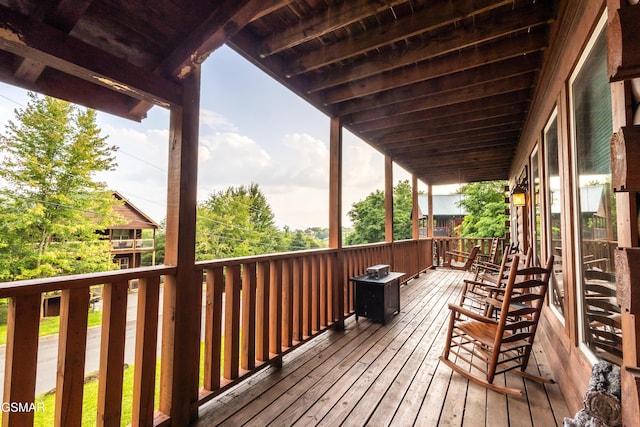 2031 Oakmont Dr, Sevierville, TN 37876 - view of wooden terrace