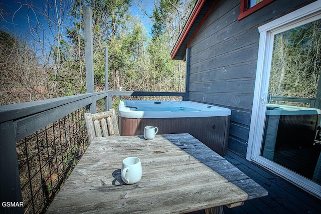 662 Morning Mist Way, Gatlinburg, TN 37738 - deck featuring a hot tub and cooling unit