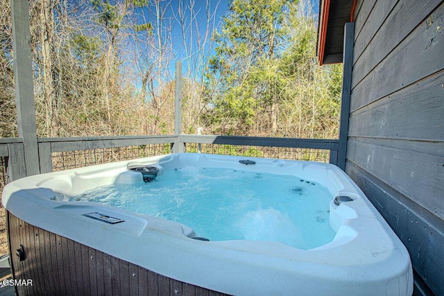 662 Morning Mist Way, Gatlinburg, TN 37738 - wooden terrace with a hot tub