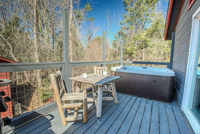 662 Morning Mist Way, Gatlinburg, TN 37738 - wooden terrace featuring a hot tub