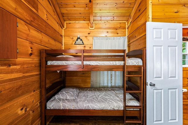 662 Morning Mist Way, Gatlinburg, TN 37738 - bedroom featuring wood walls and wood ceiling