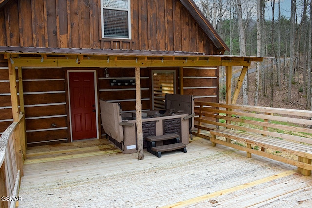 view of wooden terrace