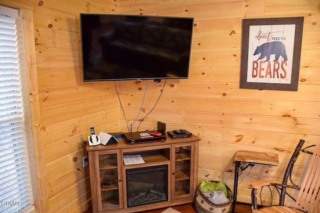 interior details with wooden walls