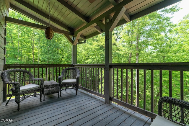 1948 Grouse Top Rd, Walland, TN 37886 - wooden deck featuring a forest view