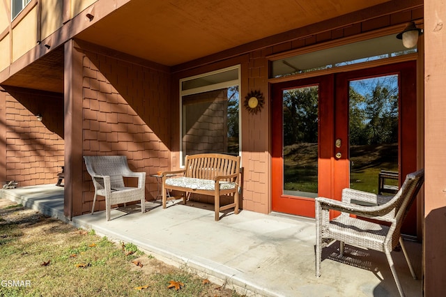 view of patio with french doors