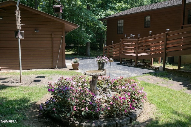 3188 Wears Dr, Sevierville, TN 37862 - view of yard with a wooden deck and a patio