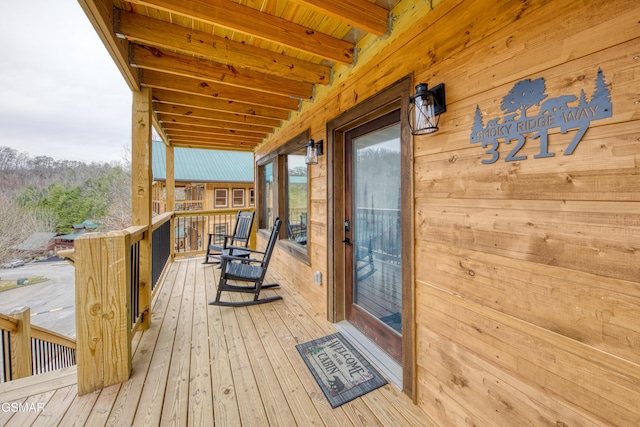 view of wooden terrace