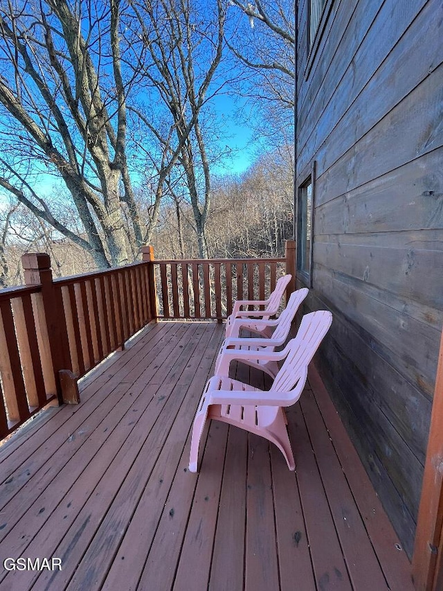 view of wooden terrace