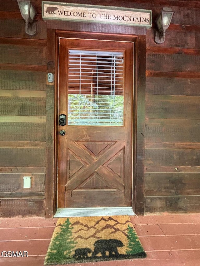 view of doorway to property