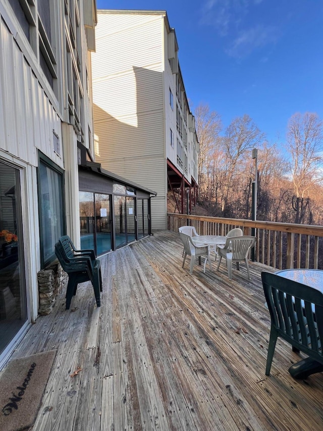 view of wooden deck