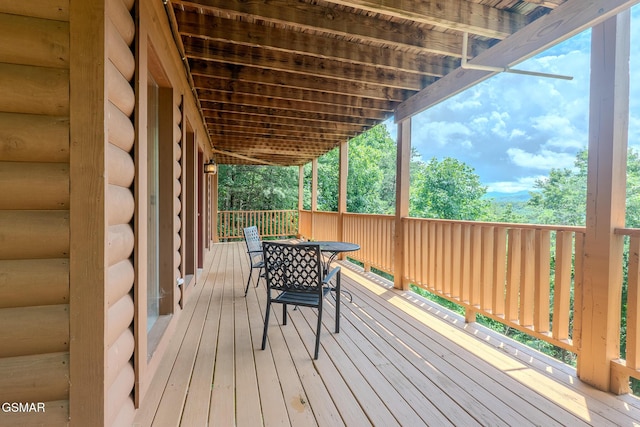 1910 E Mountain View Way, Sevierville, TN 37876 - wooden deck with outdoor dining area