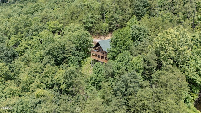 1910 E Mountain View Way, Sevierville, TN 37876 - aerial view of property and surrounding area with a heavily wooded area