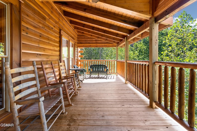 view of wooden deck