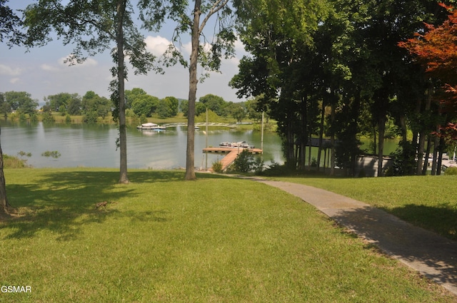 1369 Paradise Ln, Dandridge, TN 37725 - water view featuring a boat dock