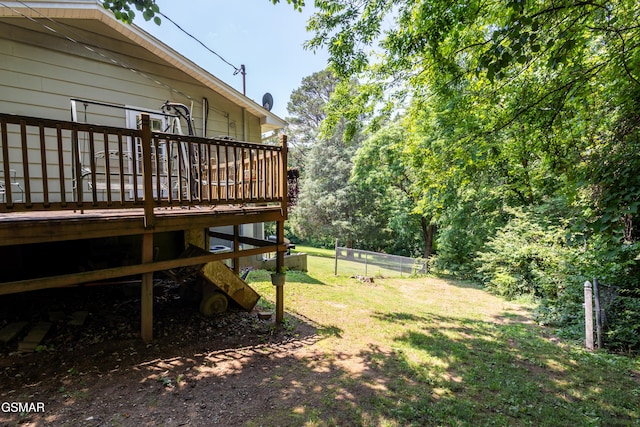 6119 Ridgeview Rd, Knoxville, TN 37918 - view of green lawn with a deck