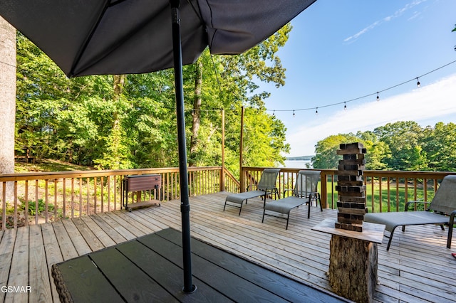 view of wooden deck