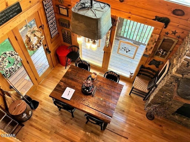 dining area featuring hardwood / wood-style floors