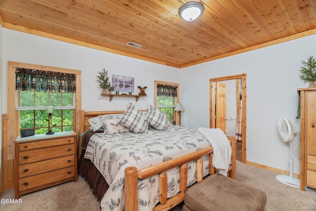 1668 Deerwood Rd, Newport, TN 37821 - bedroom with carpet flooring and wooden ceiling