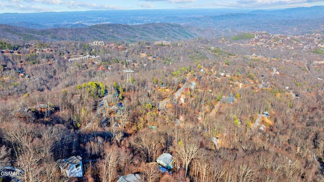 bird's eye view featuring a mountain view