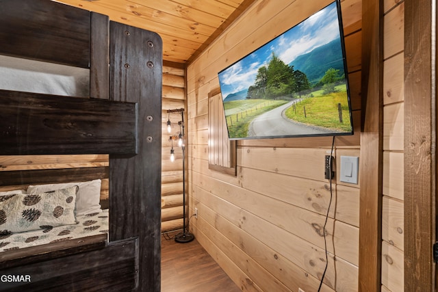 3040 Grassy Branch Loop, Sevierville, TN 37876 - detailed view of wood finished floors, wooden walls, and wood ceiling