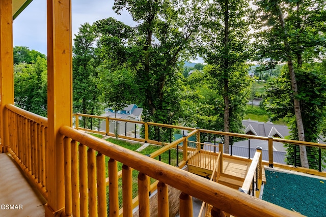 617 Davenport Rd, Gatlinburg, TN 37738 - deck with view of wooded area
