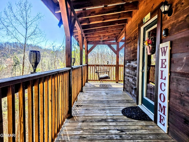 view of wooden terrace