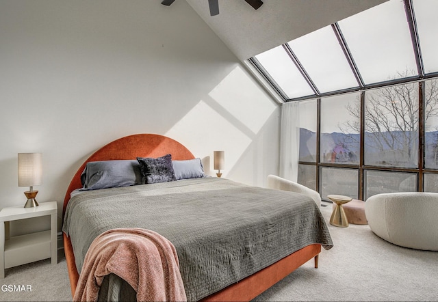 1130 Ski View Dr Unit 315, Gatlinburg, TN 37738 - carpeted bedroom with lofted ceiling and ceiling fan