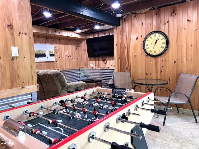 222 Poplar Ln, Gatlinburg, TN 37738 - rec room with wood walls
