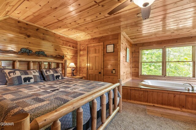 4110 Kidds Way Unit 5, Gatlinburg, TN 37738 - bedroom featuring wood ceiling, wooden walls, vaulted ceiling, and wood finished floors