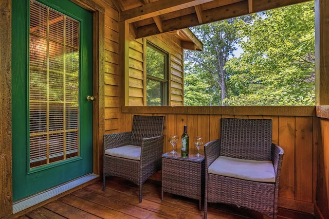 view of sunroom