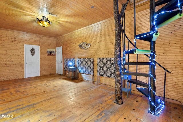 2295 Bluff Mountain Rd, Sevierville, TN 37876 - living room with hardwood / wood-style flooring and wooden ceiling