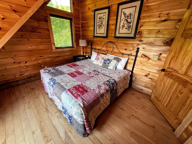 bedroom featuring light wood-type flooring