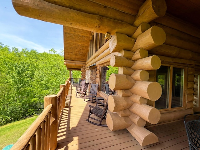 view of wooden terrace