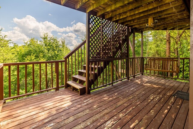 view of wooden deck