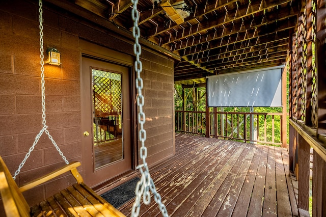 view of wooden deck