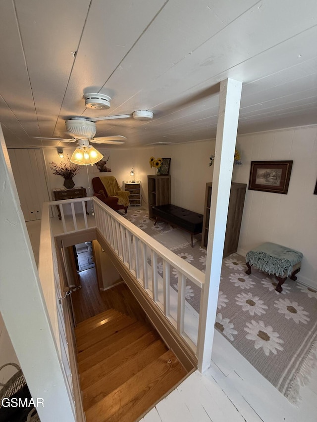 211 Valley Dr, Pigeon Forge, TN 37863 - staircase featuring ceiling fan