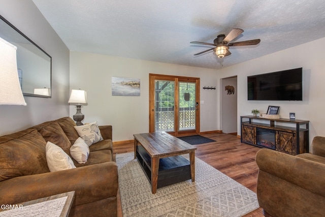 1315 Mccarter Hollow Rd, Sevierville, TN 37862 - living room with wood finished floors and ceiling fan