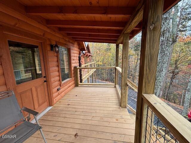 view of wooden deck