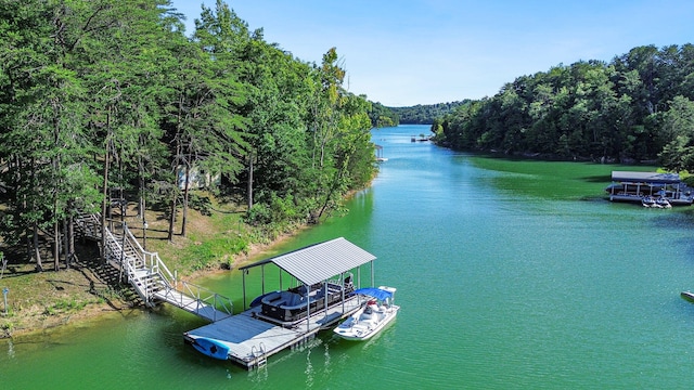 2517 Angler Way, Sevierville, TN 37876 - water view featuring a floating dock and stairs